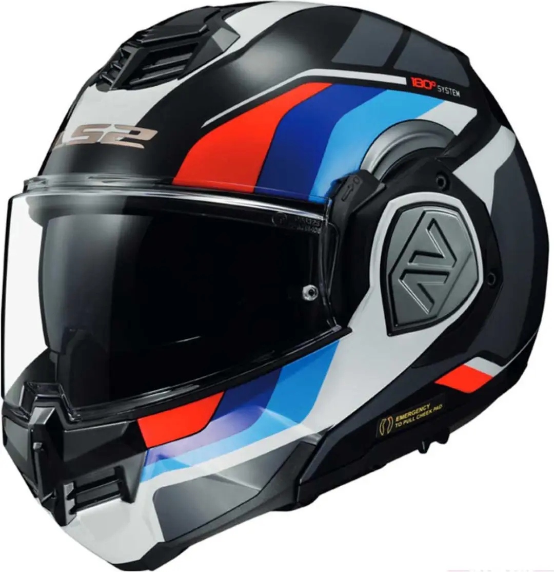 LS2 FF906 Advant Sport systeemhelm zwart blauw rood