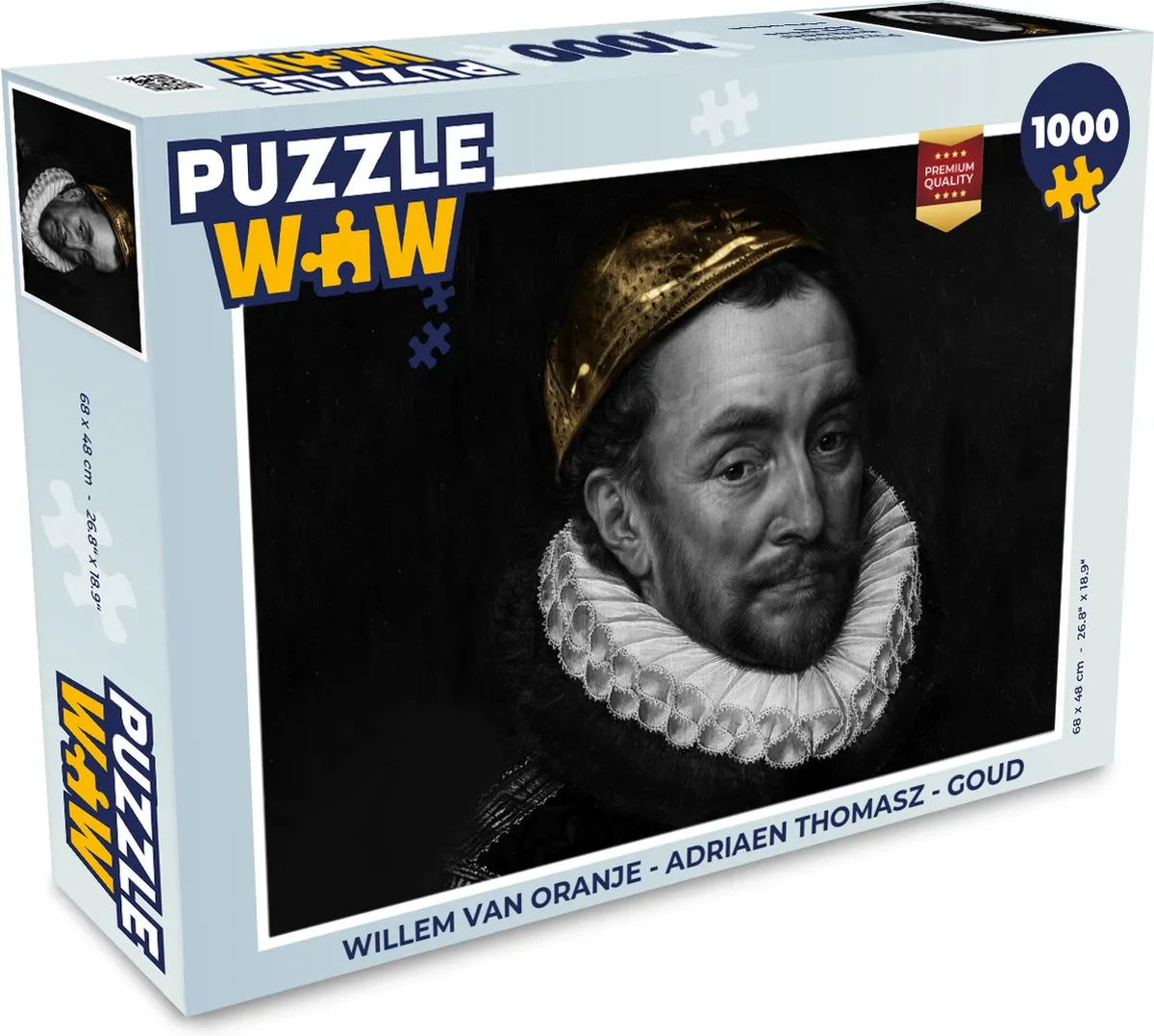 PuzzleWow Willem van Oranje Legpuzzel 1000 Stuks - Multicolor
