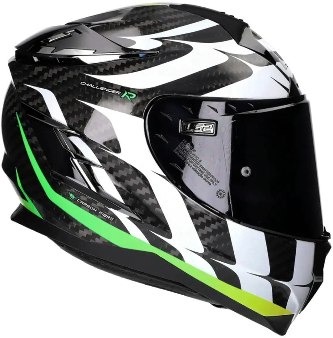 LS2 Helm Challenger CT2 Flames FF327 wit / geel maat XL