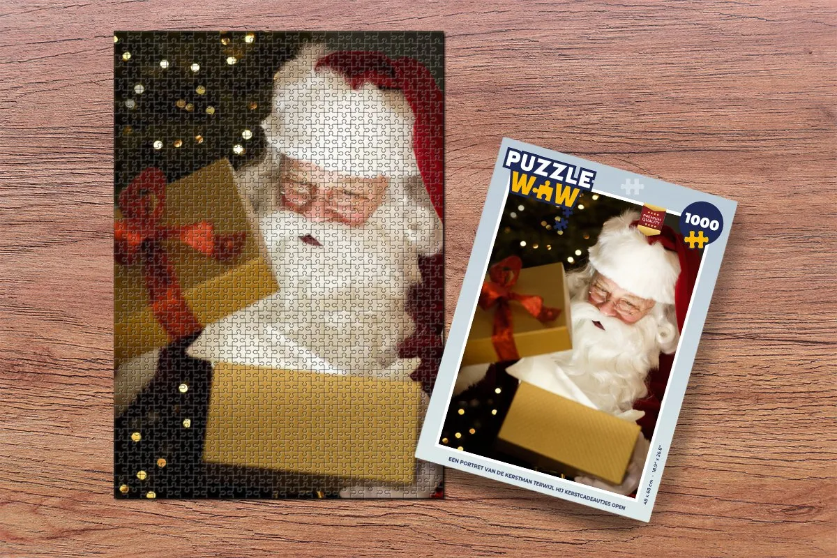 PuzzleWow Kerstman Legpuzzel 1000 Stuks - Multicolor