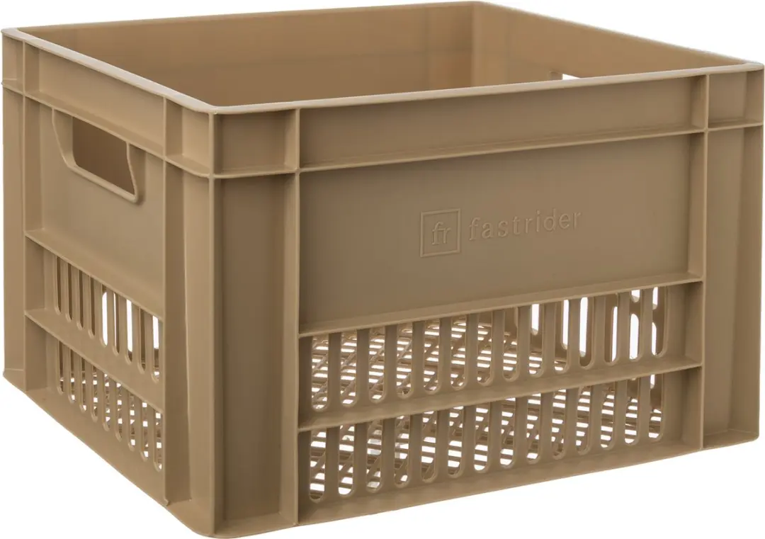 FastRider Fietskrat Large - 34L Beige