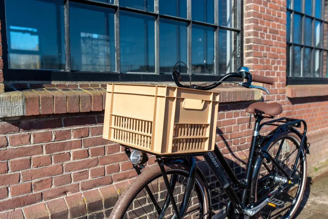 FastRider Fietskrat Large - 34L Beige - afbeelding 6 van 6