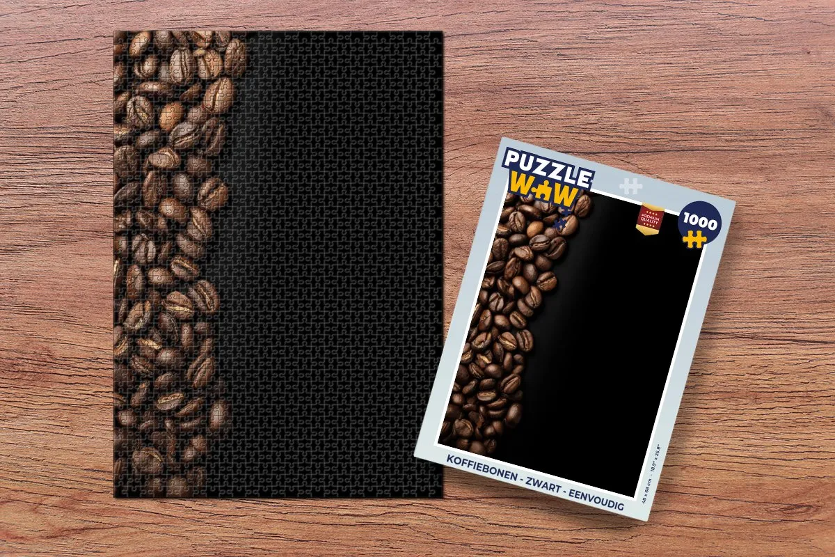 PuzzleWow Koffiebonen Legpuzzel 1000 Stuks - Multicolor