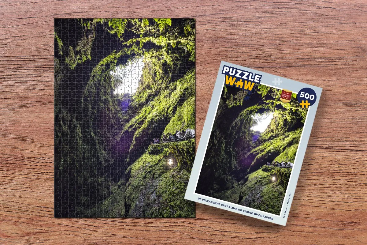 PuzzleWow De vulkanische grot Algar do Carvão Legpuzzel 500 Stuks