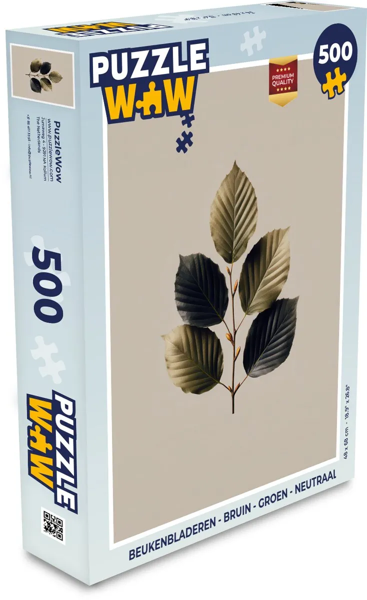 PuzzleWow Legpuzzel Beukenbladeren 500 Stuks