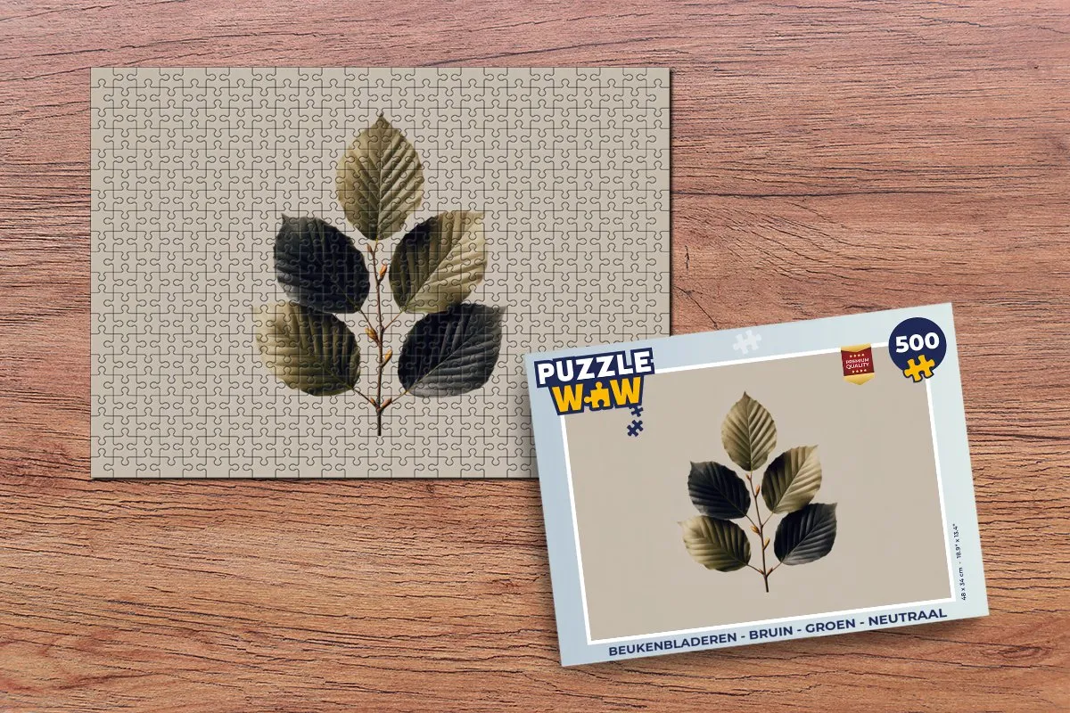 PuzzleWow Legpuzzel Beukenbladeren 500 Stuks