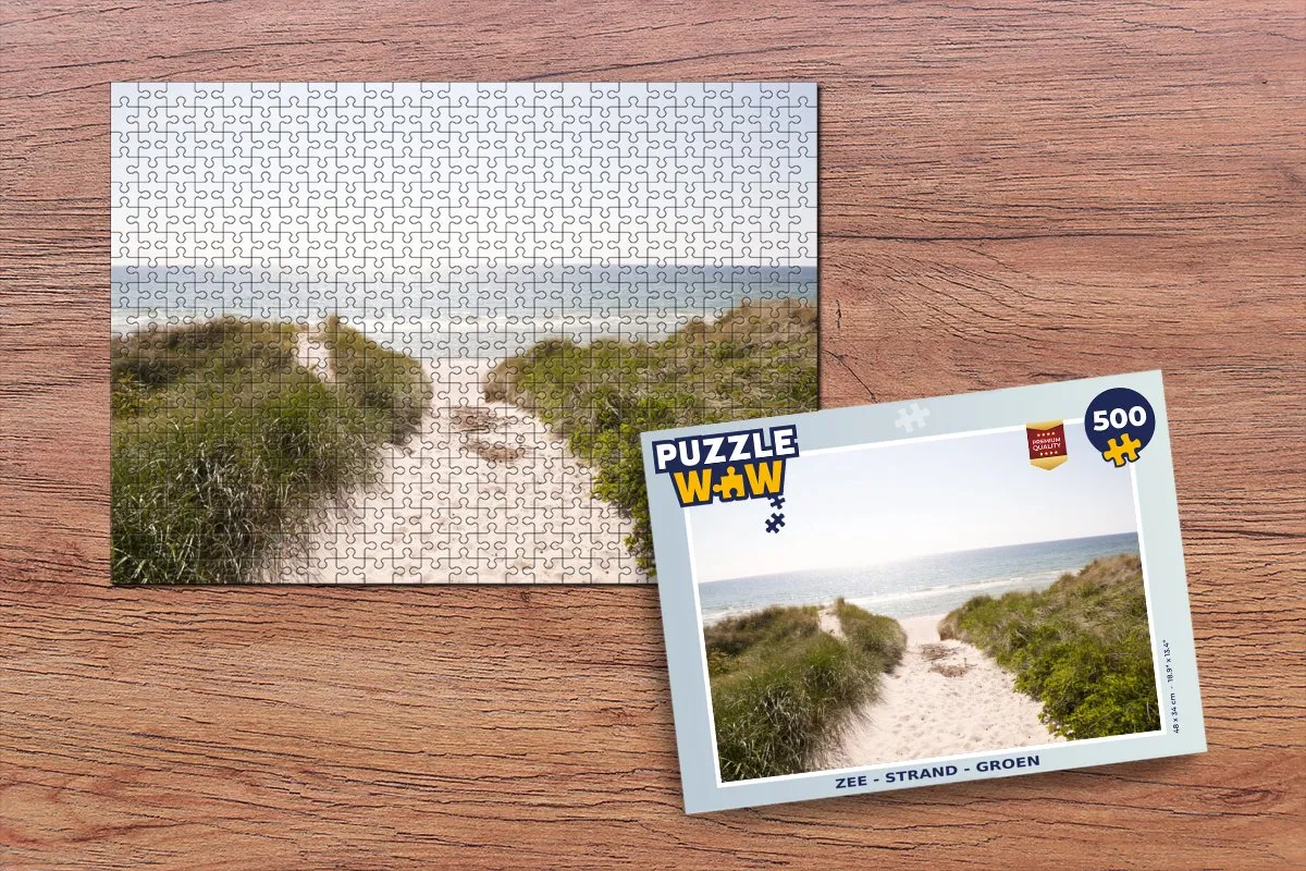 PuzzleWow Zee Strand Legpuzzel 500 Stuks - Multicolor