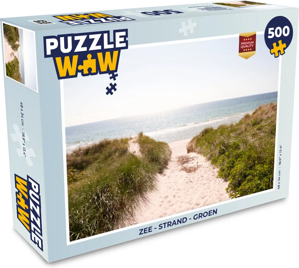 PuzzleWow Zee Strand Legpuzzel 500 Stuks - Multicolor