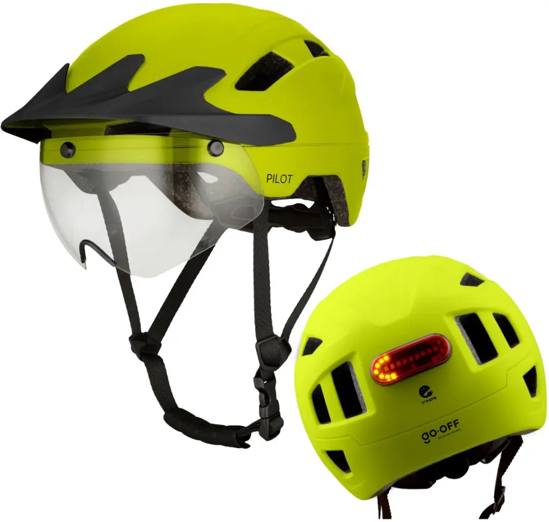 GO-OFF PILOT fietshelm met regenhoes