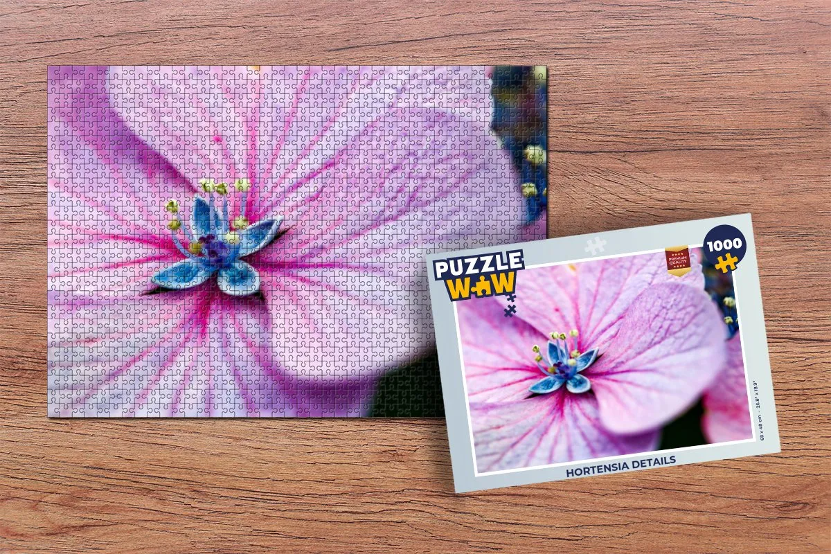 PuzzleWow Hortensia Legpuzzel 1000 Stuks - Multicolor