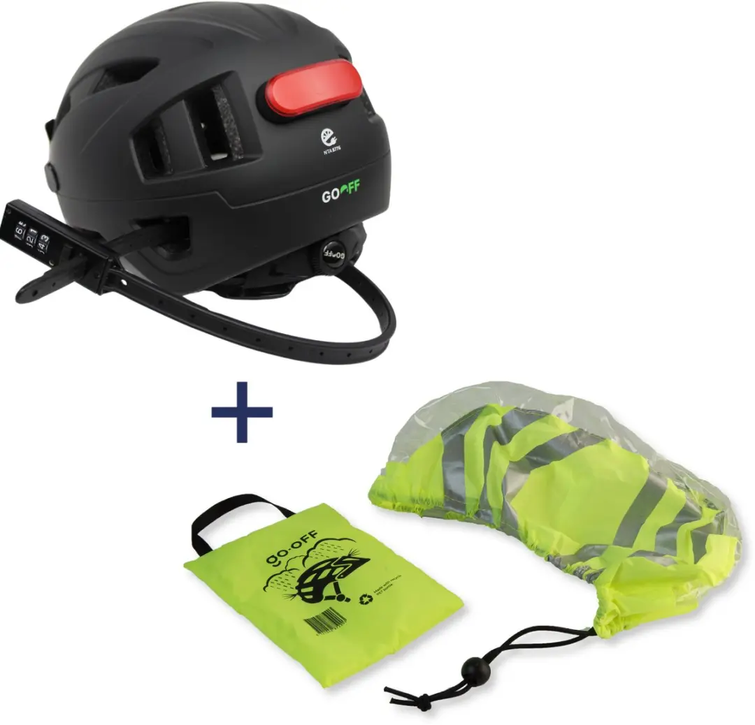GO-OFF helmslot met regenhoes set