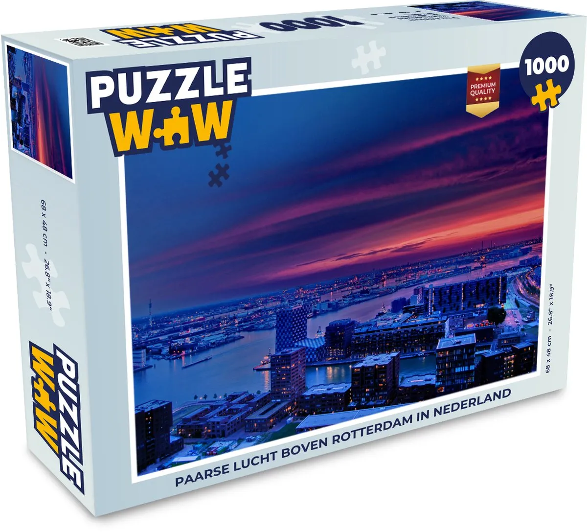 PuzzleWow Rotterdam Lucht Legpuzzel 1000 Stuks