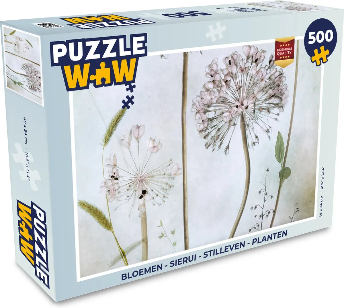 PuzzleWow Bloemen Legpuzzel 500 Stuks - Multicolor
