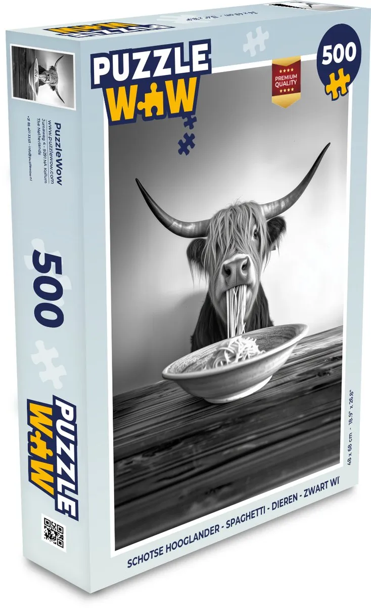 PuzzleWow Schotse Hooglander Legpuzzel 500 Stuks