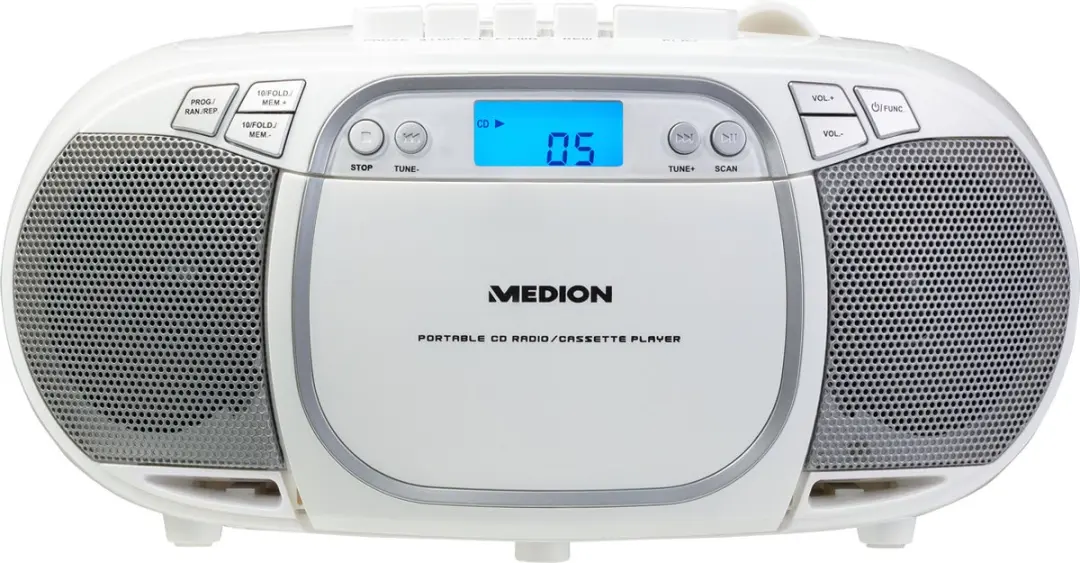 MEDION E66476 Stereo Sound Systeem (Boombox, CD-speler, MP3, cassette, draagbare