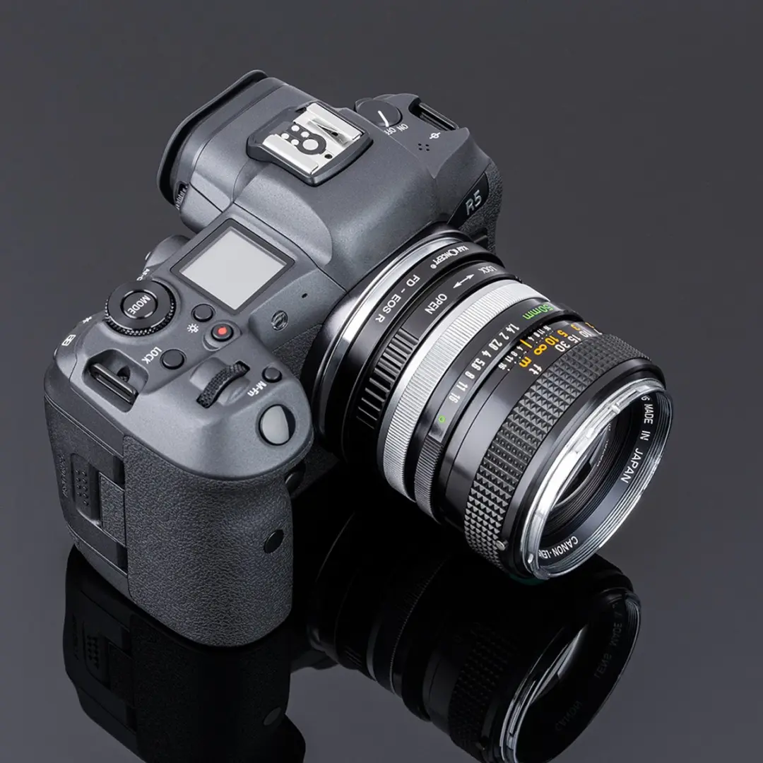 K&F Concept FD-EOS-R Adapter - Canon FD/FL - Zwart