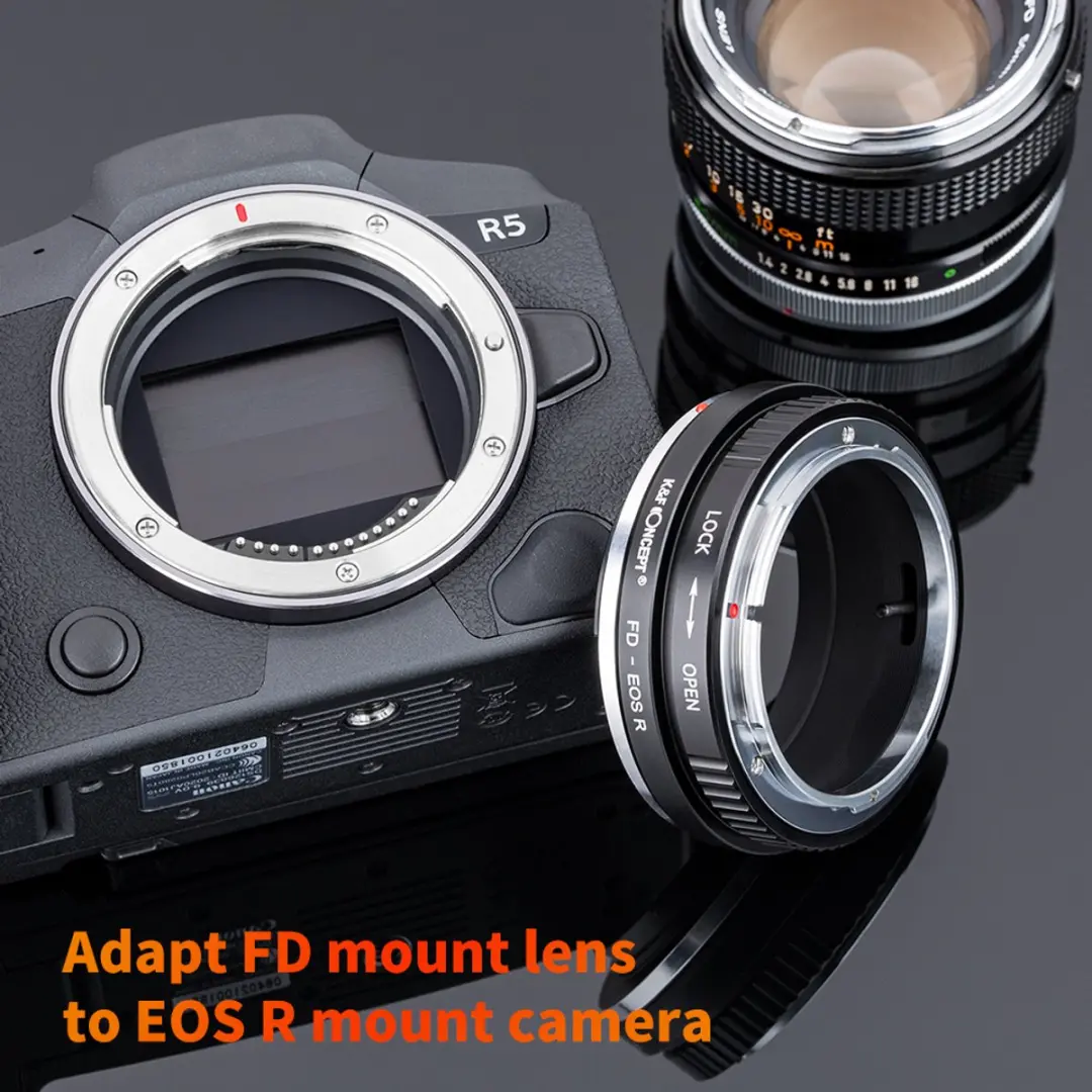 K&F Concept FD-EOS-R Adapter - Canon FD/FL - Zwart - afbeelding 6 van 6