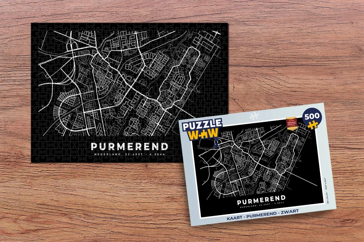 PuzzleWow Legpuzzel 500 Stuks - Purmerend - Multicolor
