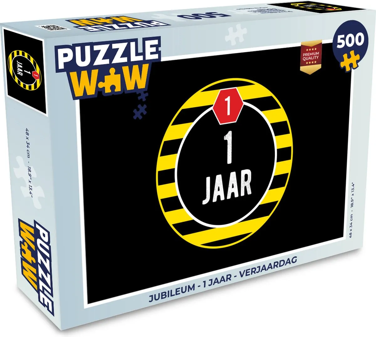 PuzzleWow Jubileum Legpuzzel 500 Stuks - Multicolor