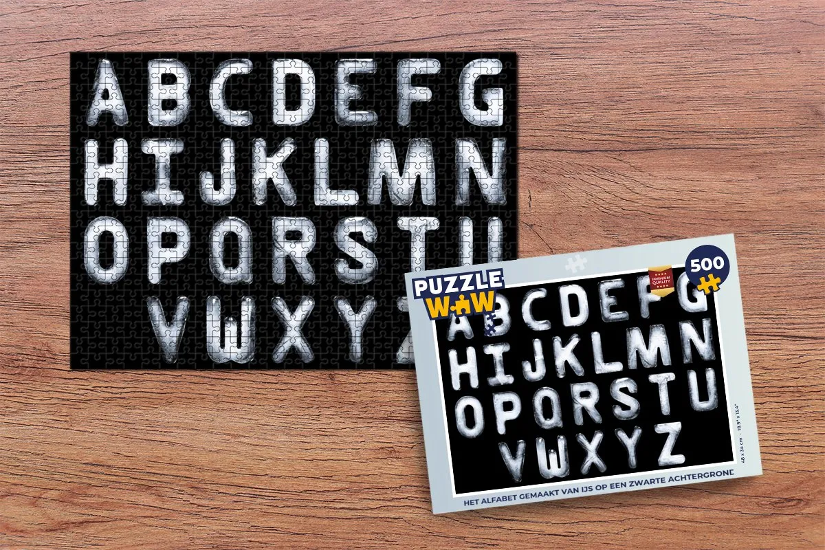 PuzzleWow Het Alfabet IJs Legpuzzel 500 Stuks - Multicolor