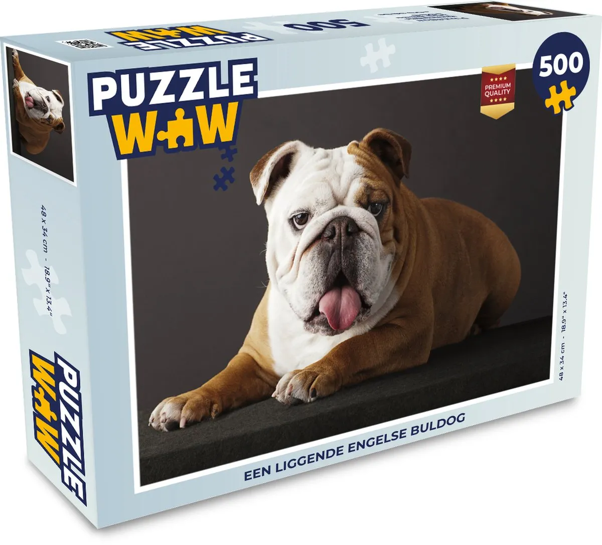 PuzzleWow Bulldog Legpuzzel 500 Stuks