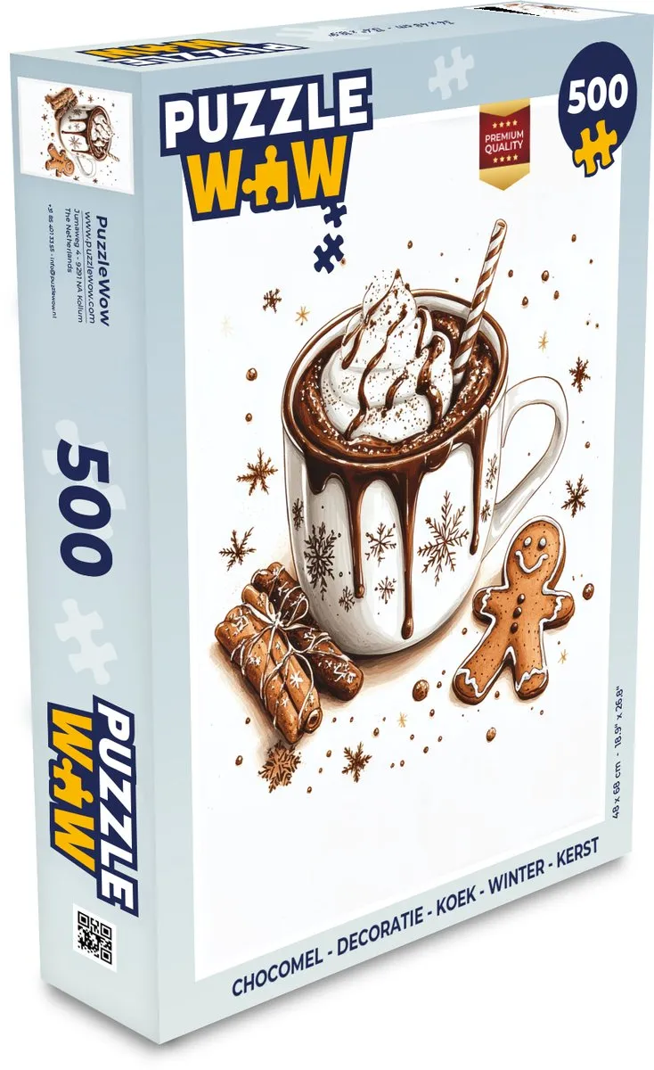 PuzzleWow Chocomel Kerstpuzzel 500 Stuks