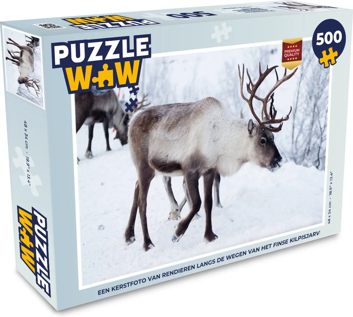 PuzzleWow Kerstfoto Rendieren Kilpisjärvi Legpuzzel 500 Stuks