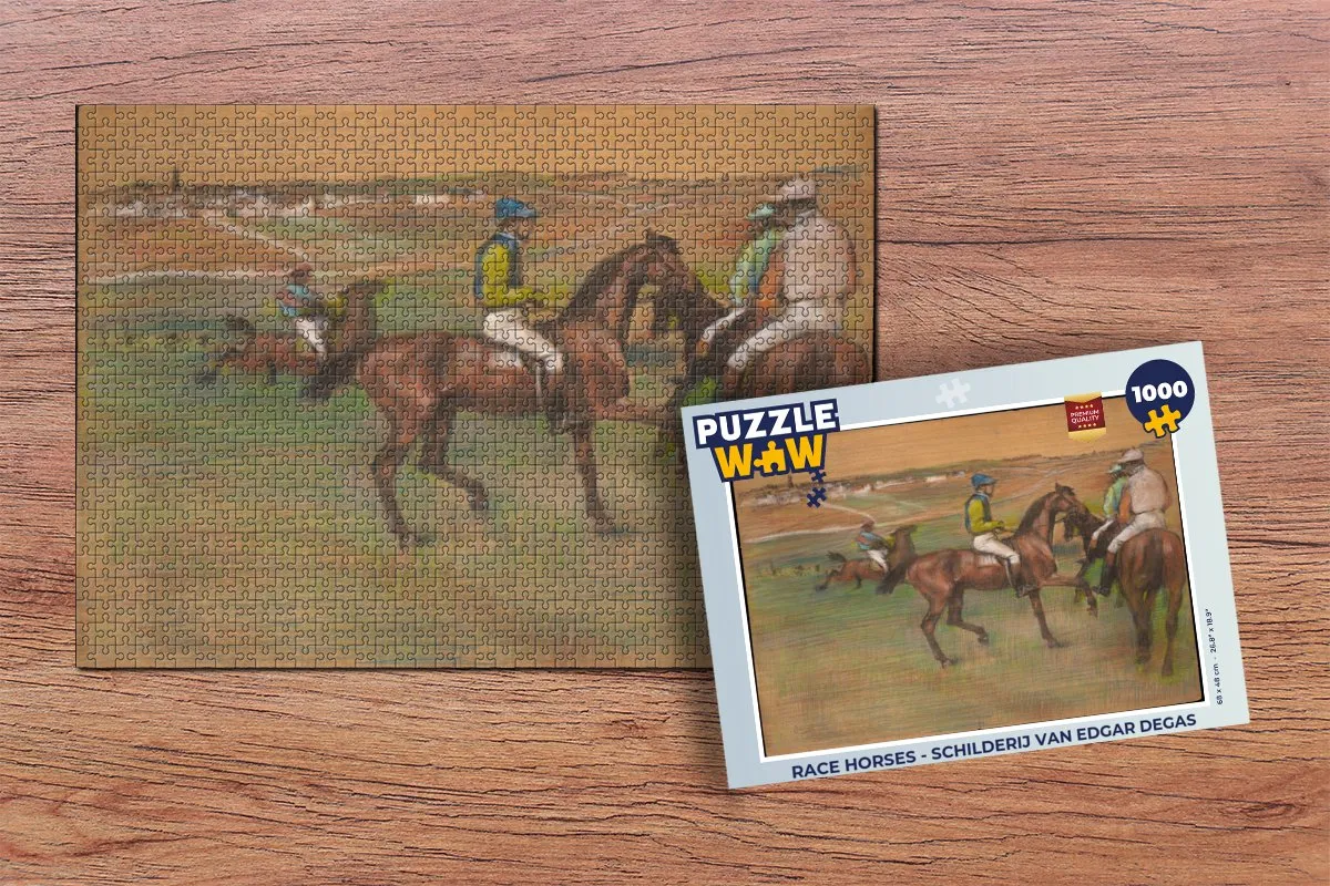 PuzzleWow Legpuzzel Race Horses 1000 Stuks - Edgar Degas - Multicolor