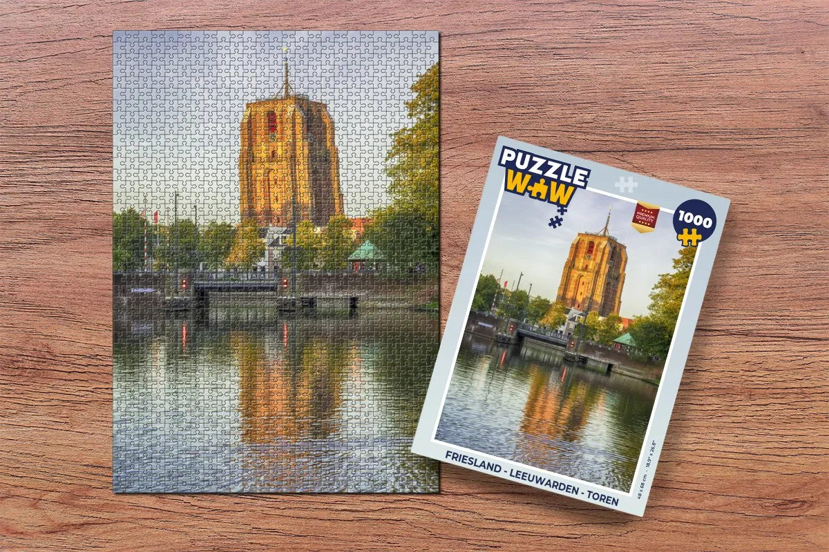 PuzzleWow Friesland Toren Legpuzzel 1000 Stuks - Multicolor