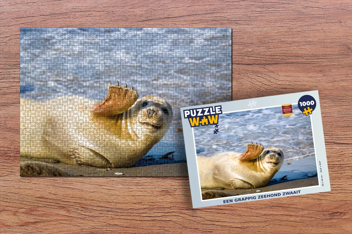 PuzzleWow Zeehond Legpuzzel 1000 Stuks - Multicolor