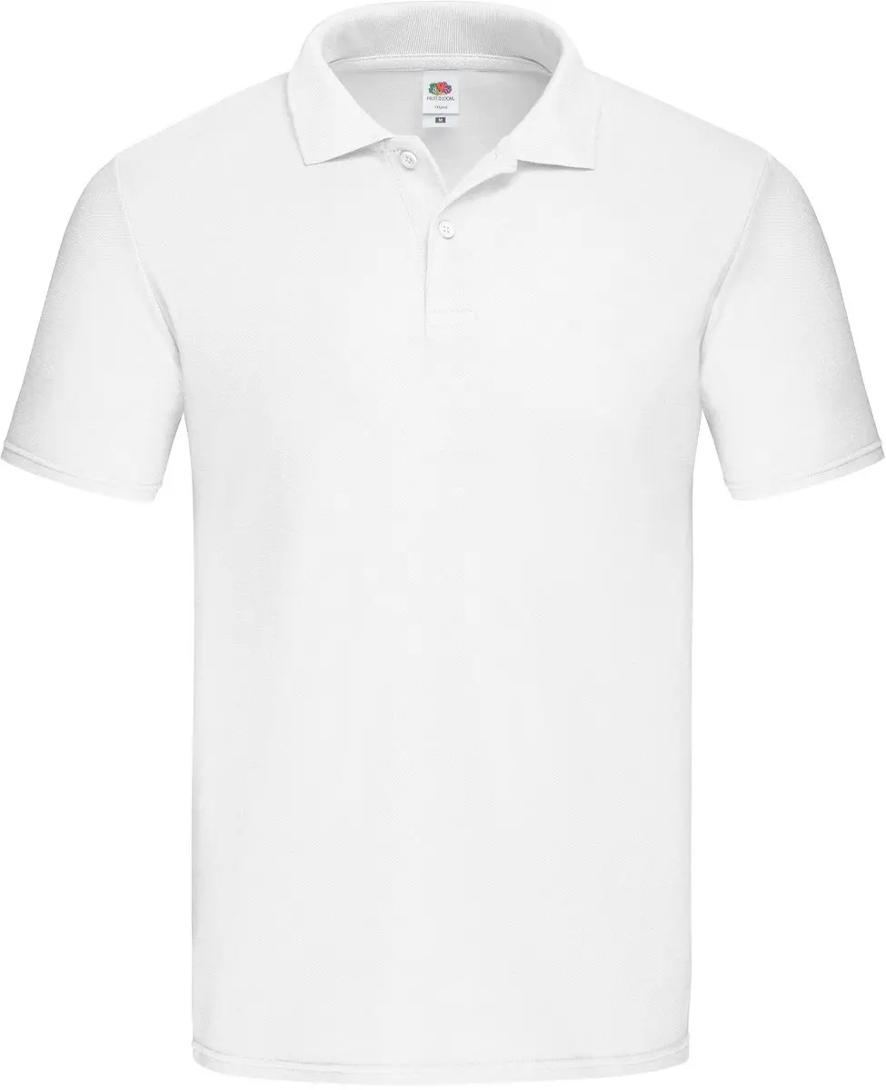 Fruit Of The Loom Origineel Poloshirt voor volwassenen Blanco