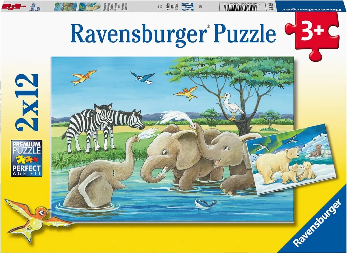 Ravensburger Jonge Dieren Puzzels 2x12 Stuks