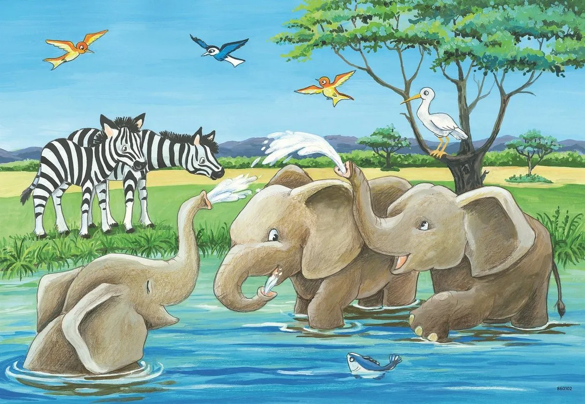 Ravensburger Jonge Dieren Puzzels 2x12 Stuks - Multicolor
