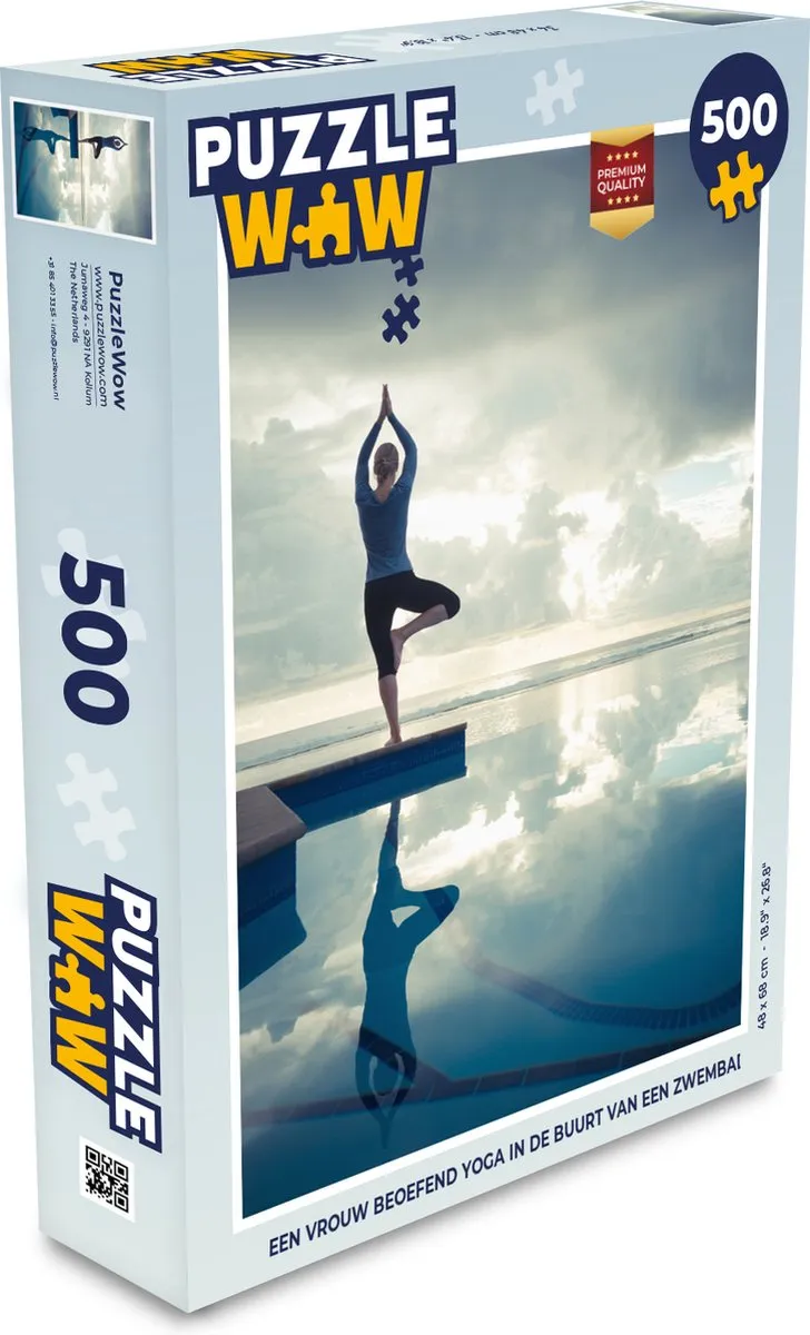 PuzzleWow Yoga bij Zwembad Legpuzzel 500 Stuks
