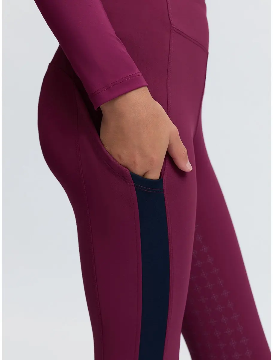 Lemieux Young Rider Orla Full Grip Paardrijlegging 158-164cm - Donkerroze