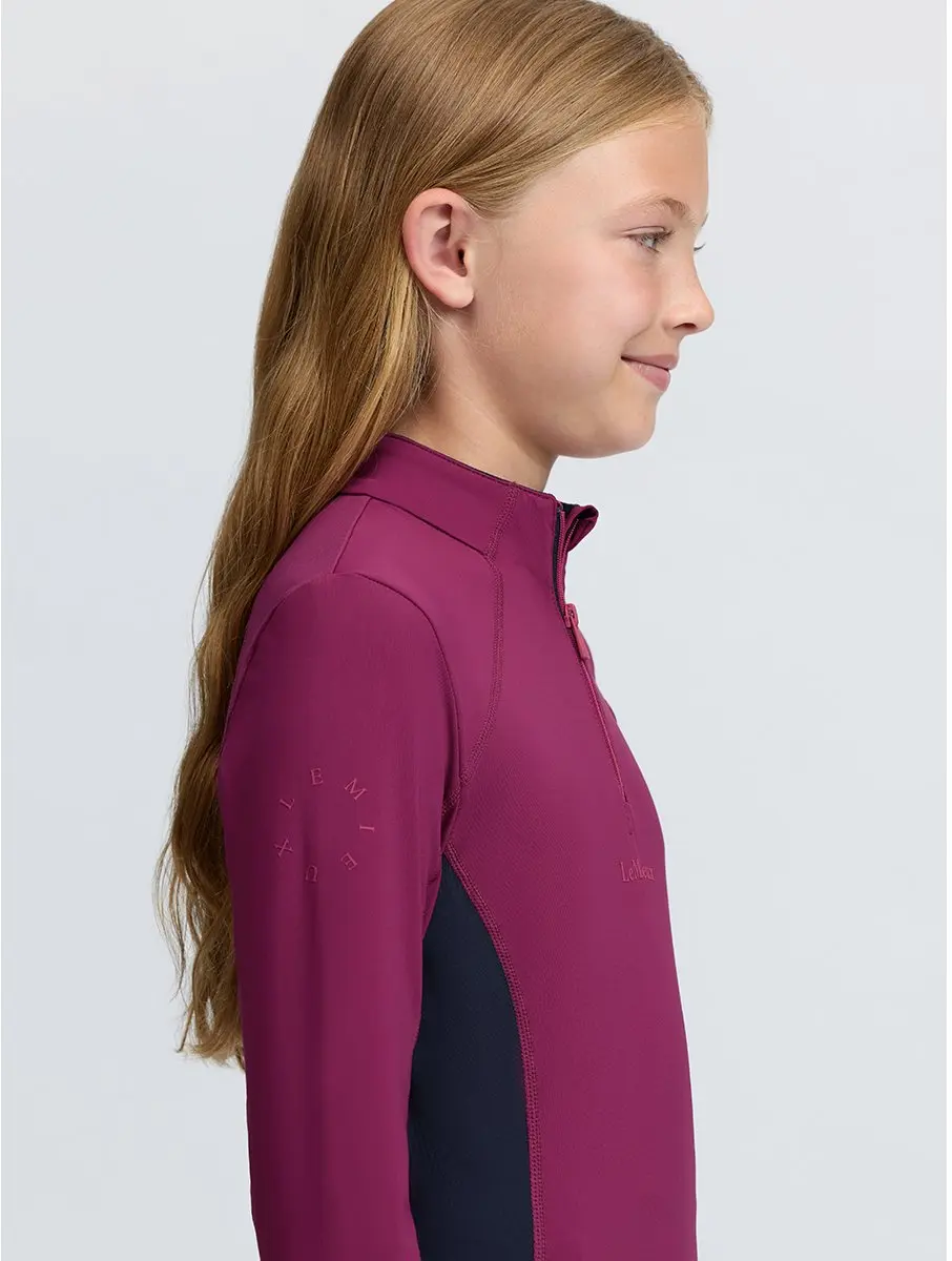 Lemieux Young Rider Classique Trainingsshirt 146-152 - Donkerroze
