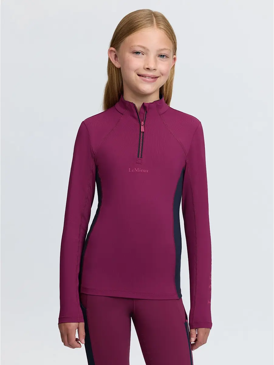 Lemieux Young Rider Classique Trainingsshirt 146-152 - Donkerroze
