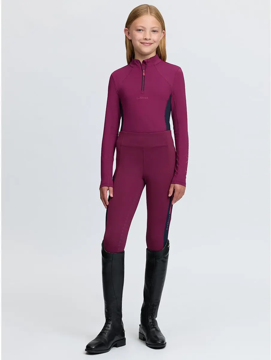 Lemieux Young Rider Classique Trainingsshirt 146-152 - Donkerroze