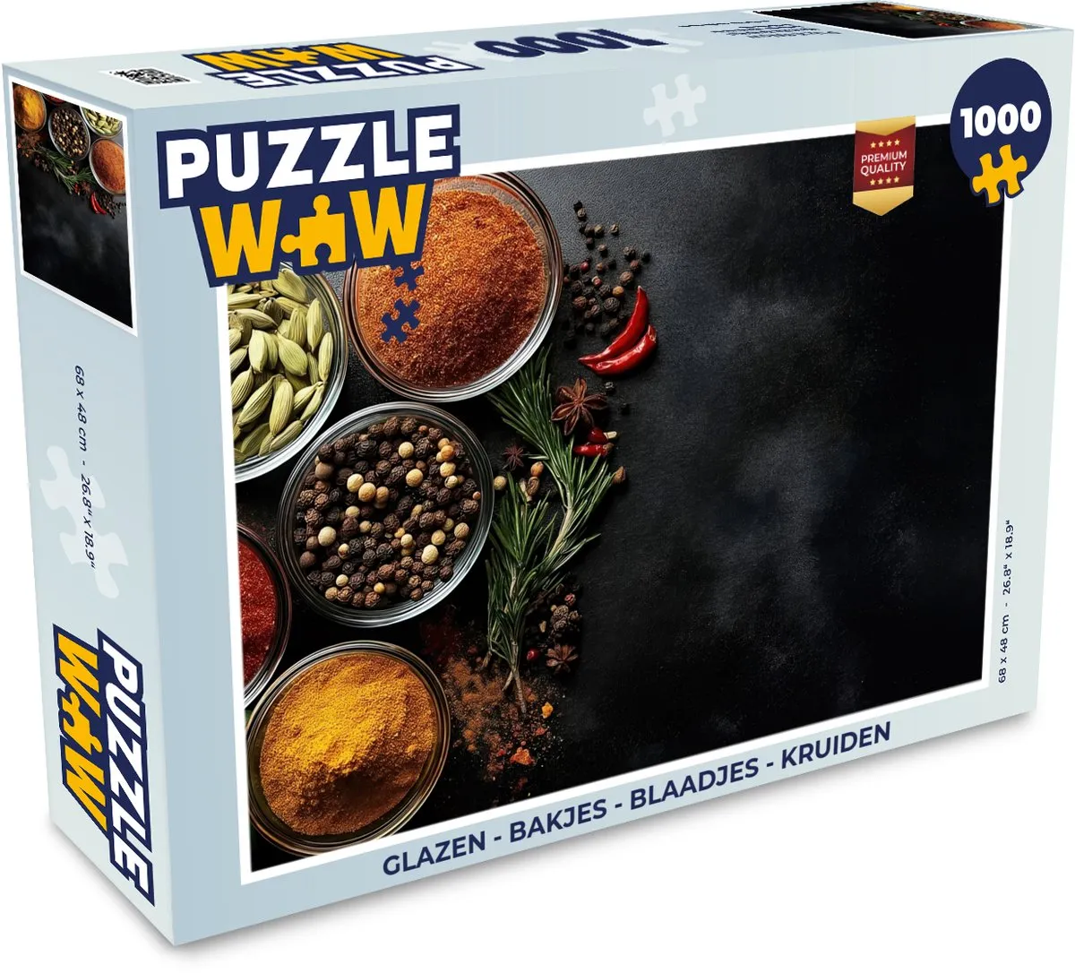 PuzzleWow Kruiden Legpuzzel 1000 Stuks - Glazen/Bakjes/Kruiden