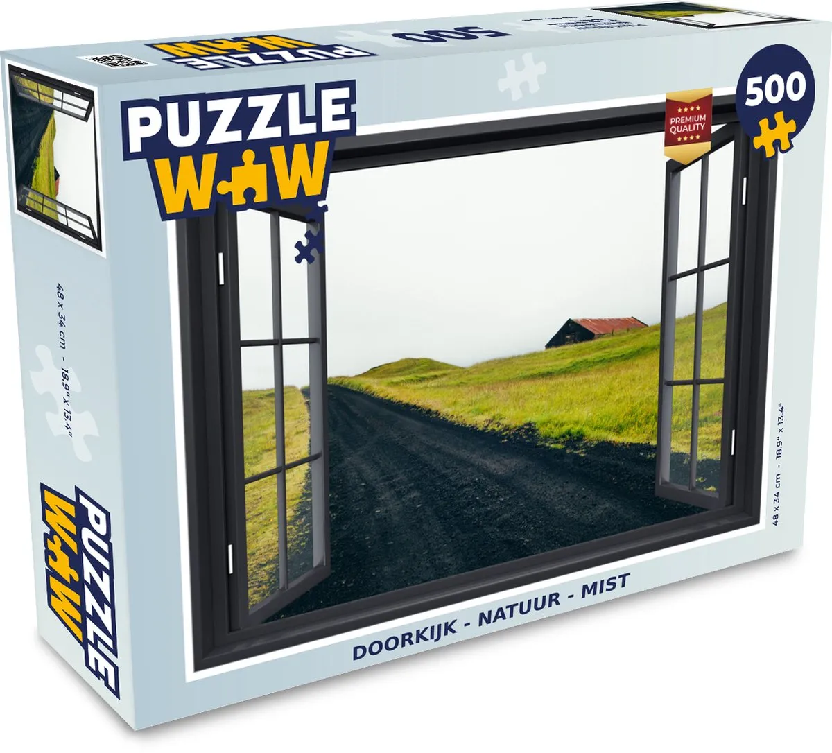 PuzzleWow Doorkijk Natuur Mist Legpuzzel 500 Stuks