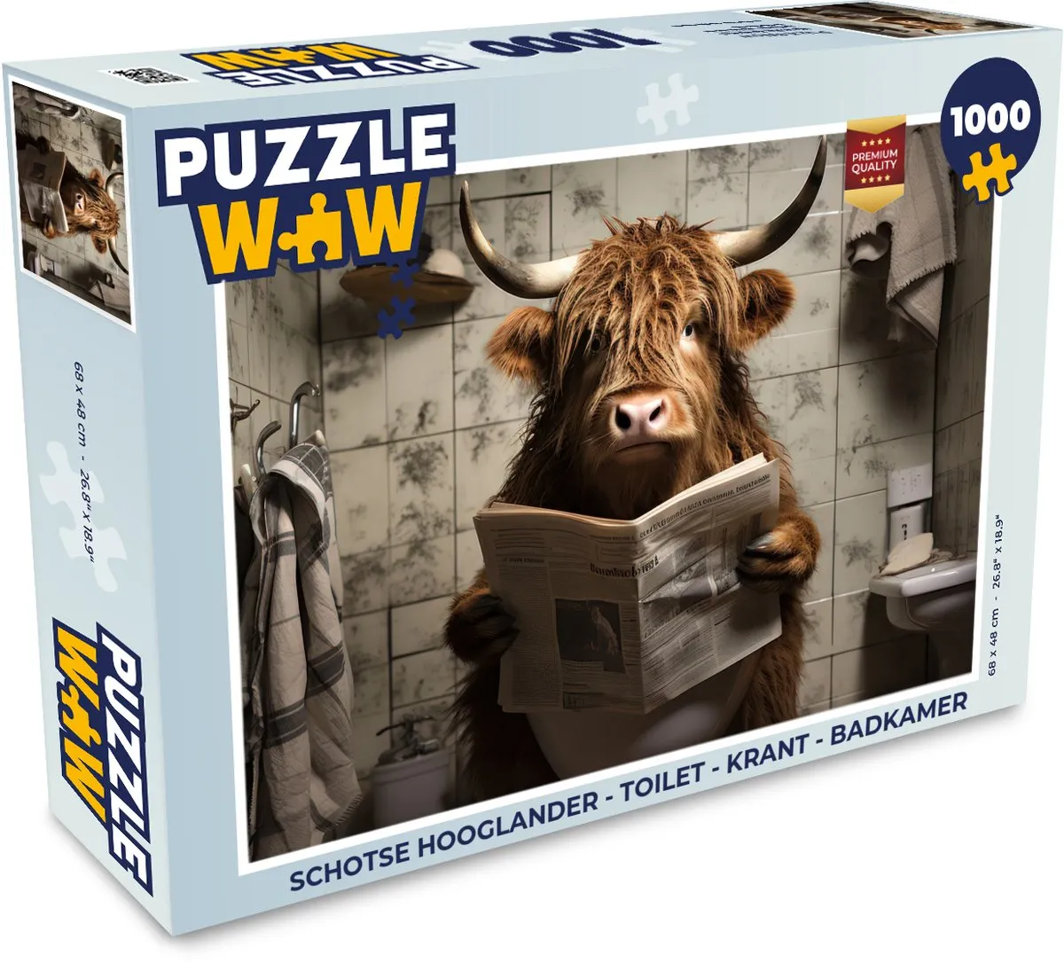 PuzzleWow Schotse Hooglander Puzzle 1000 Stuks
