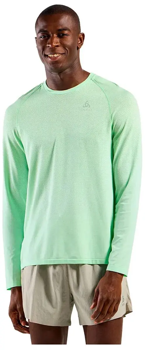 Odlo Crew Essential Seamless T-shirt Met Lange Mouwen Groen M Man