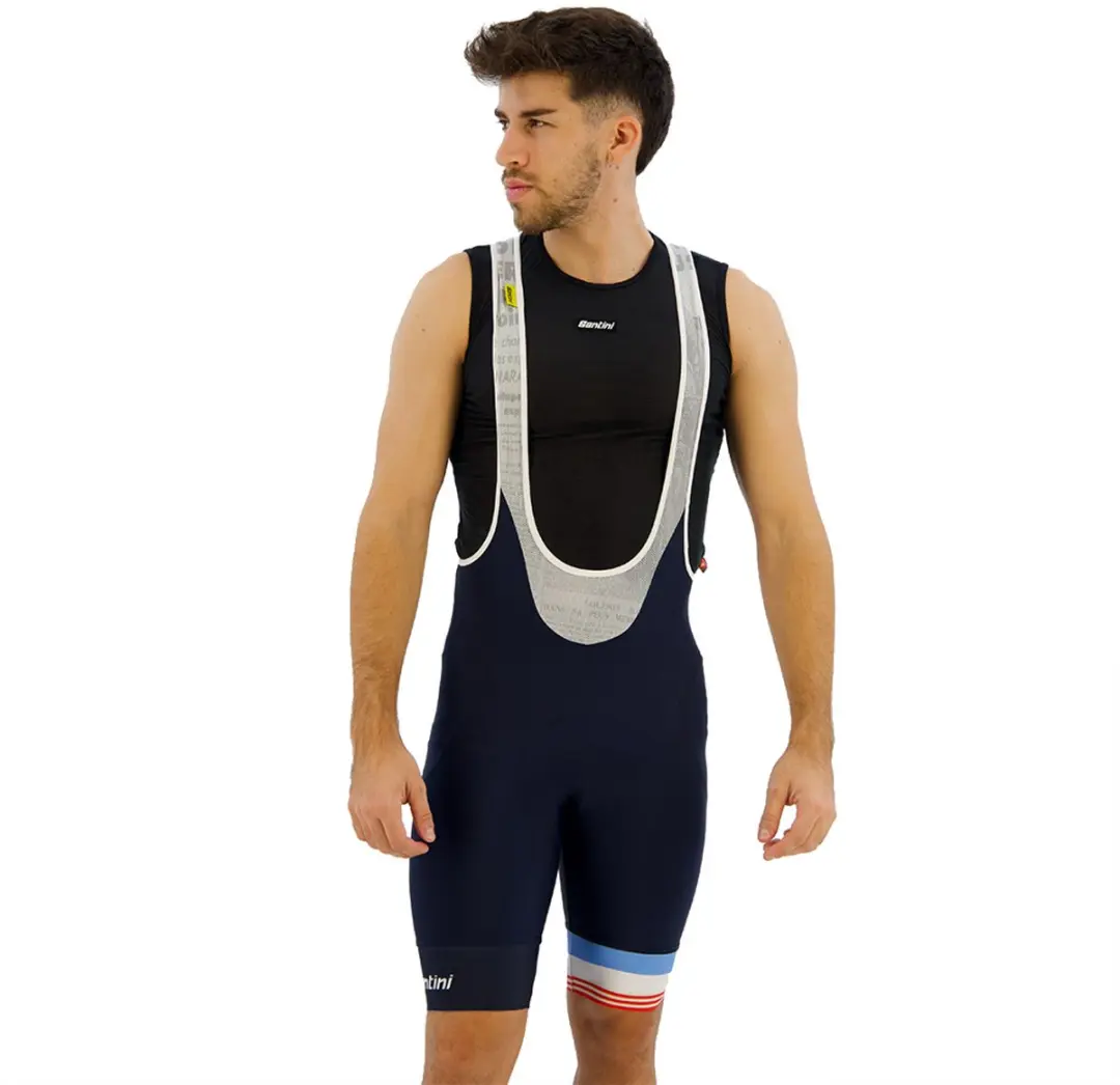 Santini Mj Mont Ventoux Fietsbroek Wit,Blauw 3XL Man