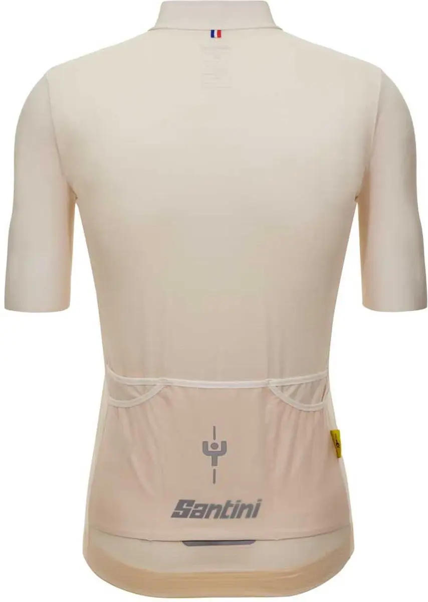Santini Mj Mont Ventoux Wielertrui - L - Beige - afbeelding 2 van 6