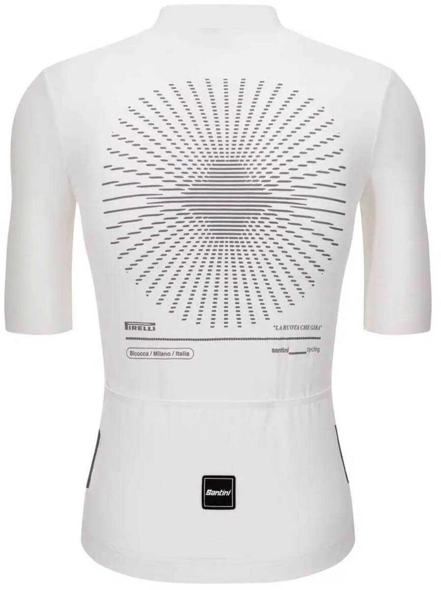 Santini Pirelli Wheel Wielertrui L - Wit