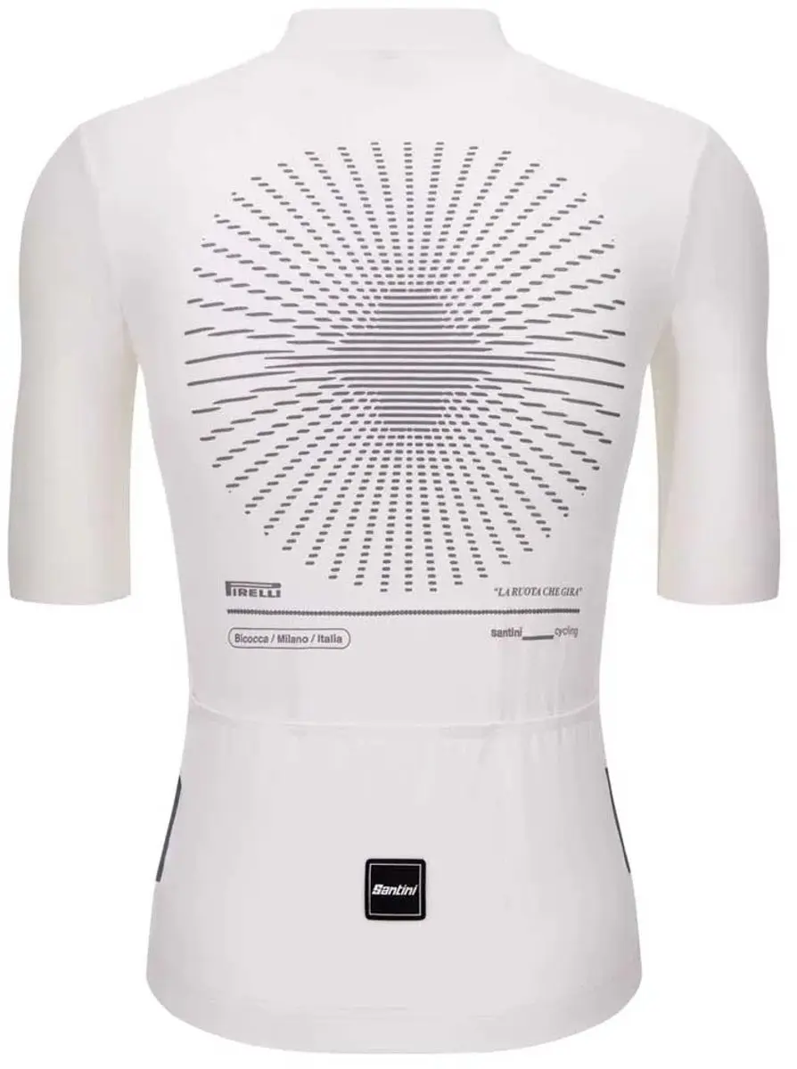 Santini Pirelli Wheel Wielertrui L - Wit