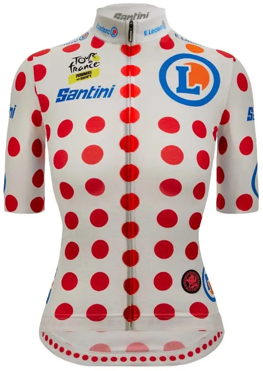 Santini Tour De France Avec Zwift Polka Dot 2025 Wielertrui Wit L