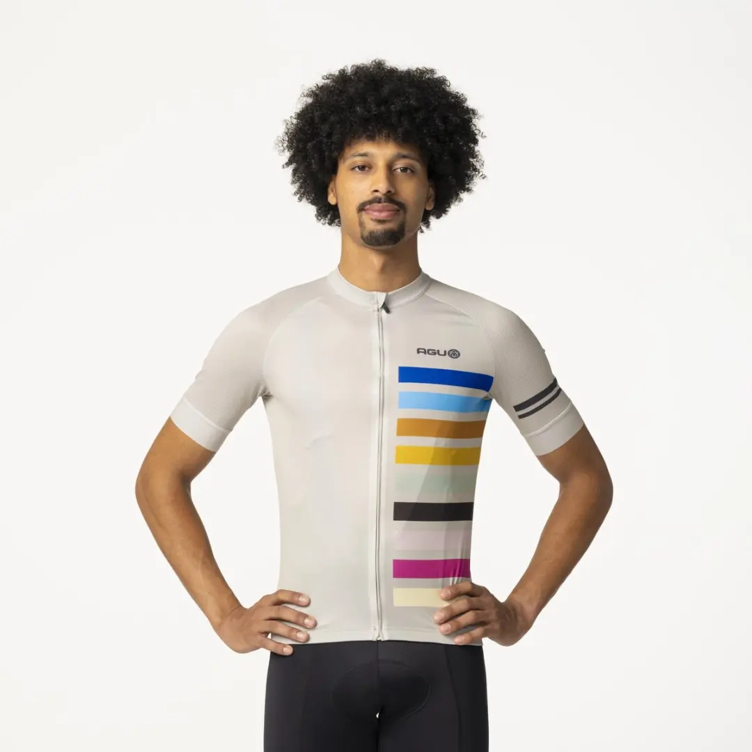 AGU Rainbow Fietsshirt Heren M - Grijs - YKK Rits