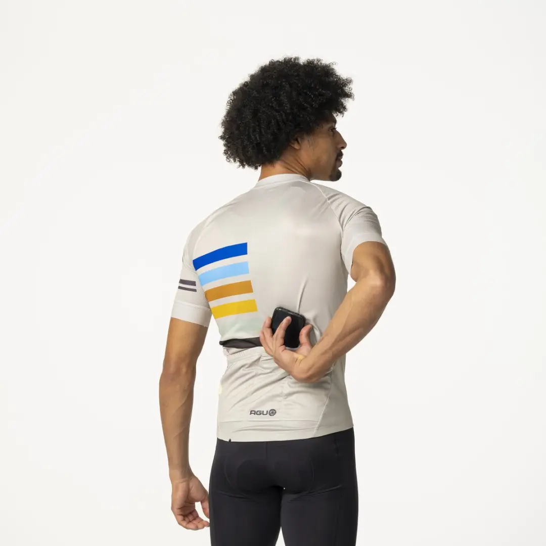 AGU Rainbow Fietsshirt Heren M - Grijs - YKK Rits