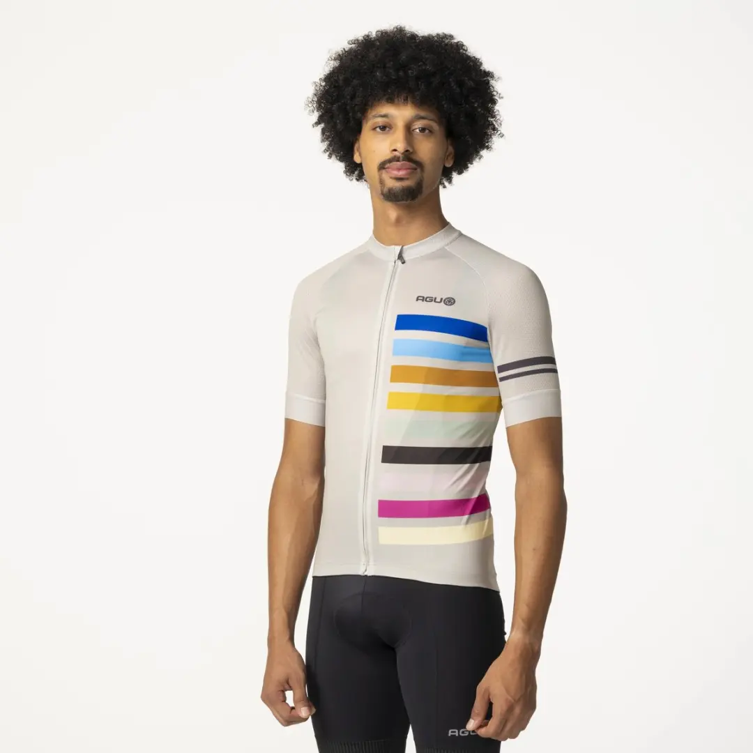 AGU Rainbow Fietsshirt Heren M - Grijs - YKK Rits - afbeelding 6 van 6